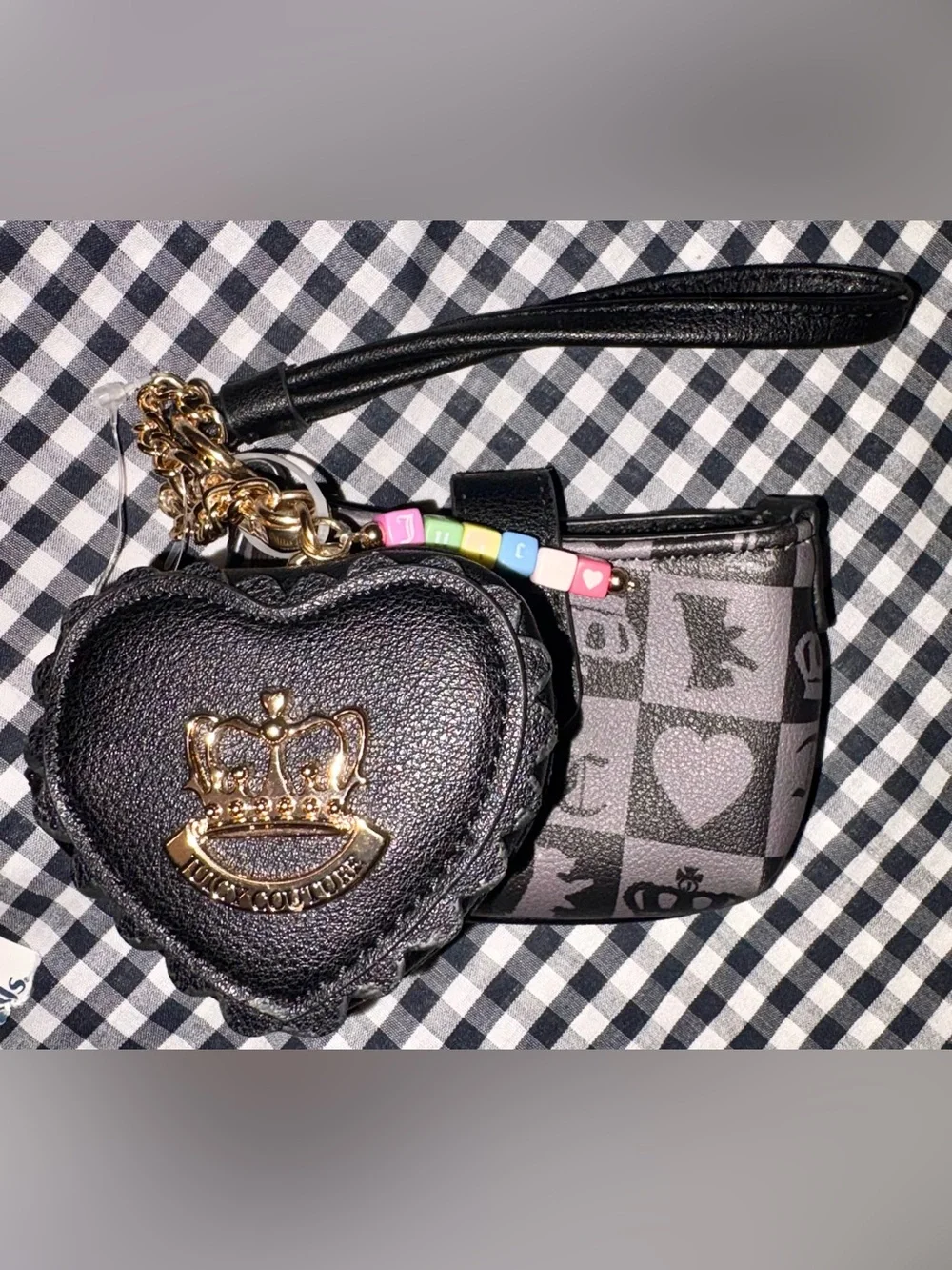 Juicy Couture heart wallet keychain bag charm